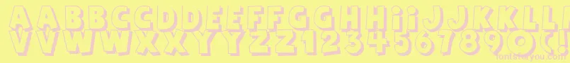 Agent Red Font – Pink Fonts on Yellow Background