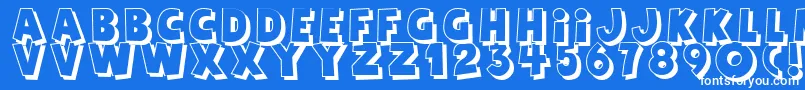 Agent Red Font – White Fonts on Blue Background