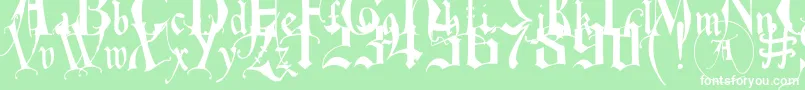 EastAnglia Font – White Fonts on Green Background