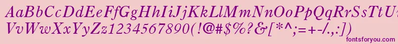 Шрифт PartitionSsiItalic – фиолетовые шрифты на розовом фоне