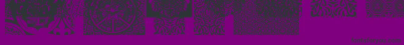 ObeypatternsCaps-Schriftart – Schwarze Schriften auf violettem Hintergrund