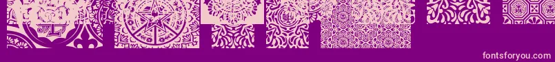 fuente ObeypatternsCaps – Fuentes Rosadas Sobre Fondo Morado