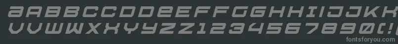 フォントUssdallastitleital – 黒い背景に灰色の文字