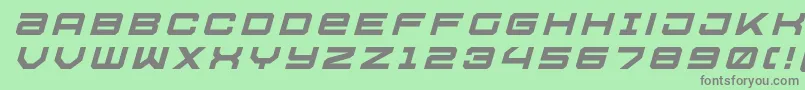 フォントUssdallastitleital – 緑の背景に灰色の文字