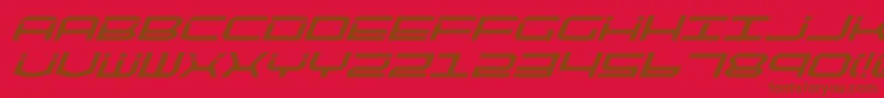 QuicktechBoldItalic Font – Brown Fonts on Red Background