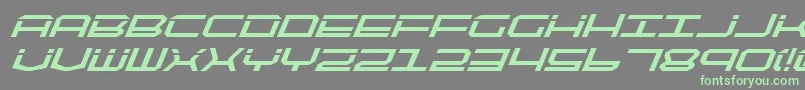 Шрифт QuicktechBoldItalic – зелёные шрифты на сером фоне