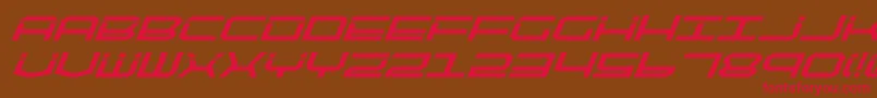 QuicktechBoldItalic Font – Red Fonts on Brown Background