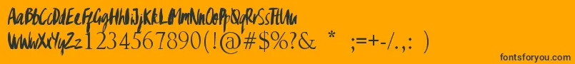 GypsyBrush Font – Black Fonts on Orange Background