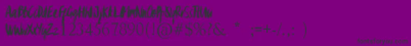 GypsyBrush Font – Black Fonts on Purple Background