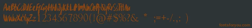 GypsyBrush Font – Brown Fonts on Black Background