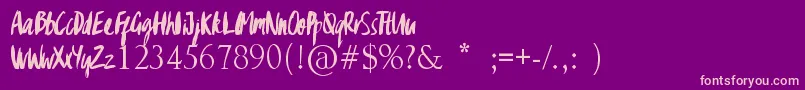 GypsyBrush Font – Pink Fonts on Purple Background