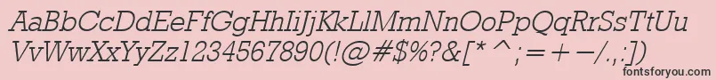 RodeolightItalic Font – Black Fonts on Pink Background