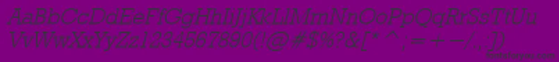 RodeolightItalic Font – Black Fonts on Purple Background