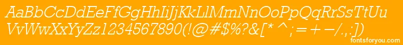 RodeolightItalic Font – White Fonts on Orange Background