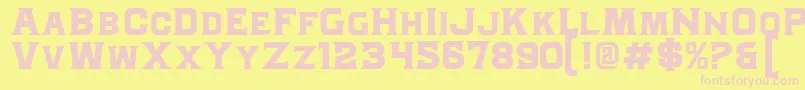 MjGranada Font – Pink Fonts on Yellow Background