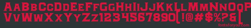 MjGranada Font – Red Fonts on Black Background