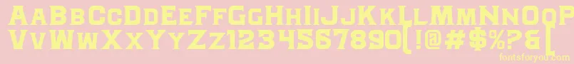 MjGranada Font – Yellow Fonts on Pink Background