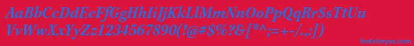 KeplerstdSemiboldscnitcapt Font – Blue Fonts on Red Background