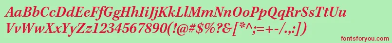 KeplerstdSemiboldscnitcapt Font – Red Fonts on Green Background