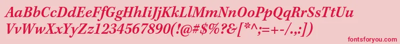 KeplerstdSemiboldscnitcapt Font – Red Fonts on Pink Background