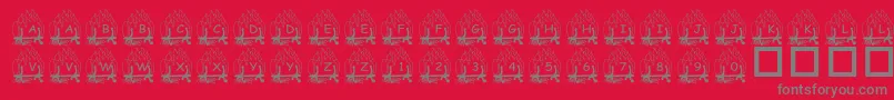 Подробнее о шрифте PfYulefire1 Шрифт PfYulefire1 – серые шрифты на красном фоне
