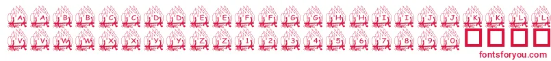 Шрифт PfYulefire1 – красные шрифты
