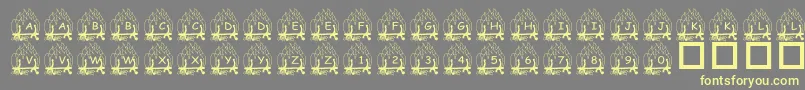 PfYulefire1 Font – Yellow Fonts on Gray Background