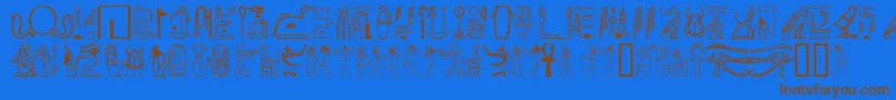 Police GreywolfGlyphs – polices brunes sur fond bleu