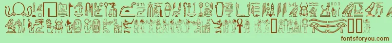 Шрифт GreywolfGlyphs – коричневые шрифты на зелёном фоне