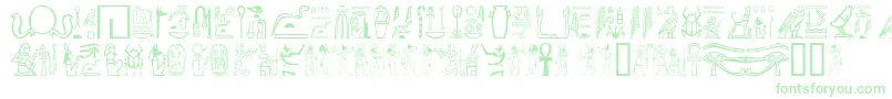 GreywolfGlyphs-Schriftart – Grüne Schriften auf weißem Hintergrund