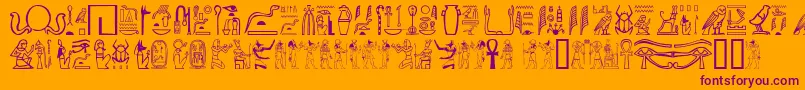 GreywolfGlyphs Font – Purple Fonts on Orange Background