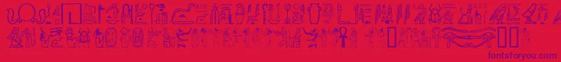 GreywolfGlyphs Font – Purple Fonts on Red Background