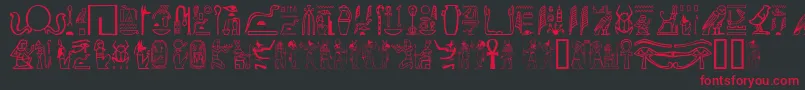 GreywolfGlyphs-Schriftart – Rote Schriften auf schwarzem Hintergrund