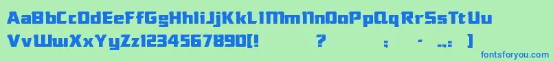 DasModern Font – Blue Fonts on Green Background