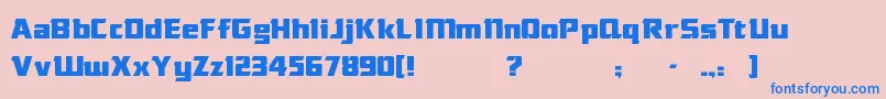 DasModern Font – Blue Fonts on Pink Background