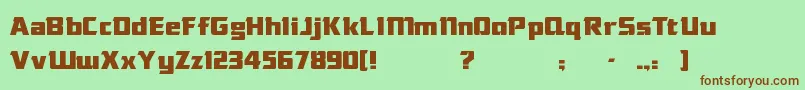 DasModern Font – Brown Fonts on Green Background