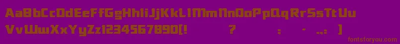 DasModern Font – Brown Fonts on Purple Background