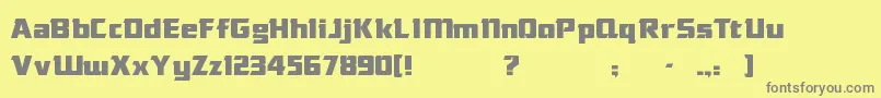 DasModern Font – Gray Fonts on Yellow Background