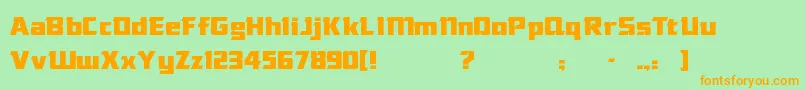 DasModern Font – Orange Fonts on Green Background