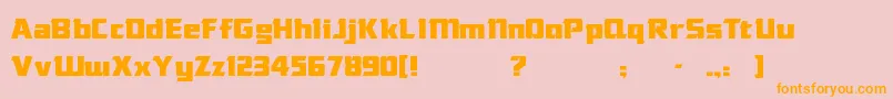 DasModern Font – Orange Fonts on Pink Background