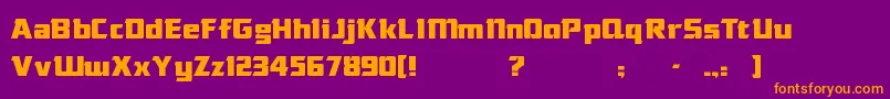 DasModern Font – Orange Fonts on Purple Background