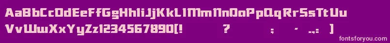 DasModern Font – Pink Fonts on Purple Background