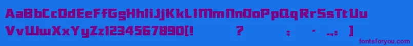 DasModern Font – Purple Fonts on Blue Background