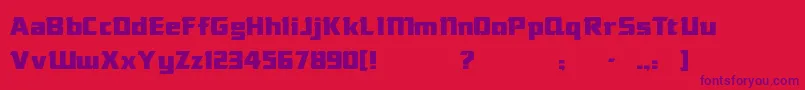 Fonte DasModern – fontes roxas em um fundo vermelho