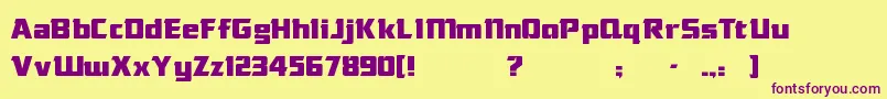 DasModern Font – Purple Fonts on Yellow Background
