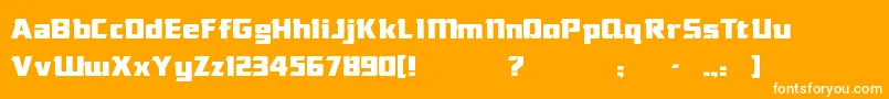 DasModern Font – White Fonts on Orange Background
