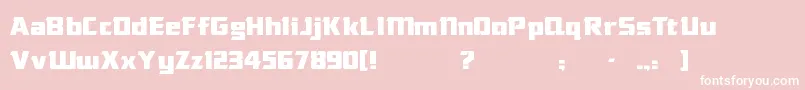 DasModern Font – White Fonts on Pink Background