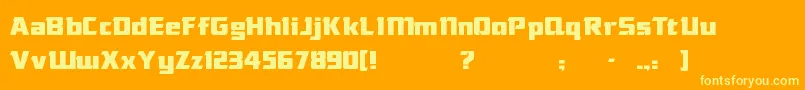 DasModern Font – Yellow Fonts on Orange Background