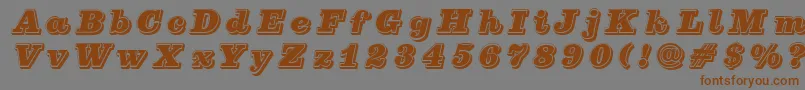 PfcenturaThreesingle Font – Brown Fonts on Gray Background