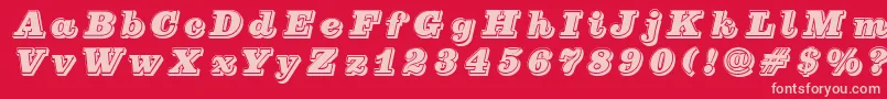 PfcenturaThreesingle Font – Pink Fonts on Red Background